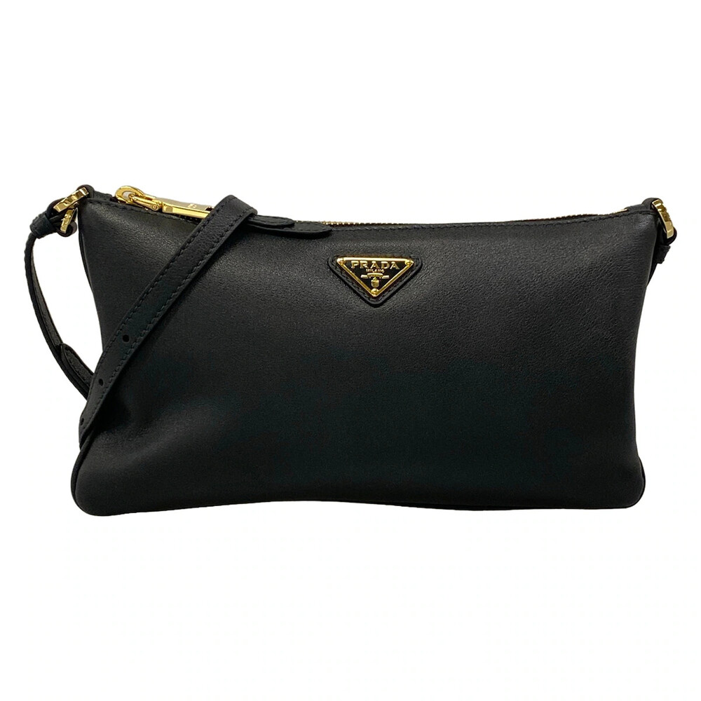 Prada Black Leather Shoulder Bag #305379P19B
